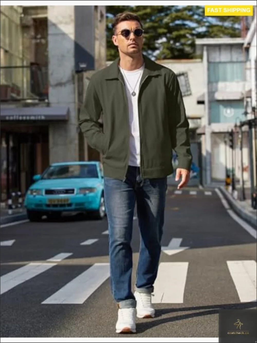 Lightweight Zip Up Jacket Eisenhower Work Office Casual Golf Outwear